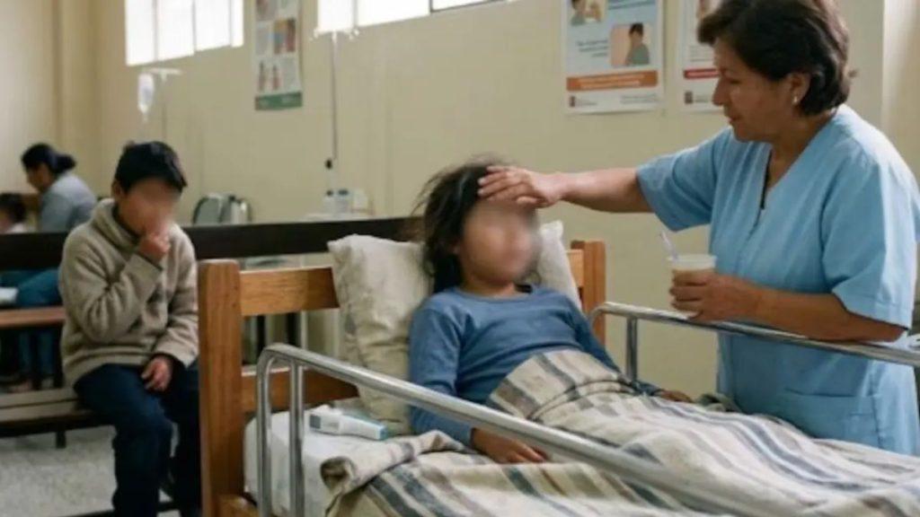 Niño Enfermo En Camilla Atendido Por Una Enfermera