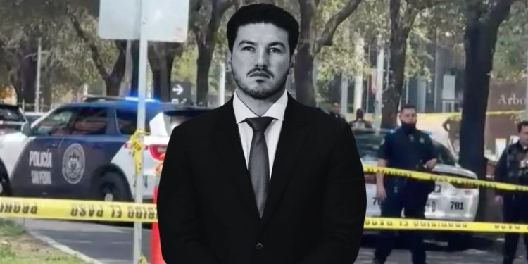 Man in a Black Suit and Tie Stands in Front of a Crime Scene with Yellow Police Tape and Police Cars in the Background. | Nl Urbano