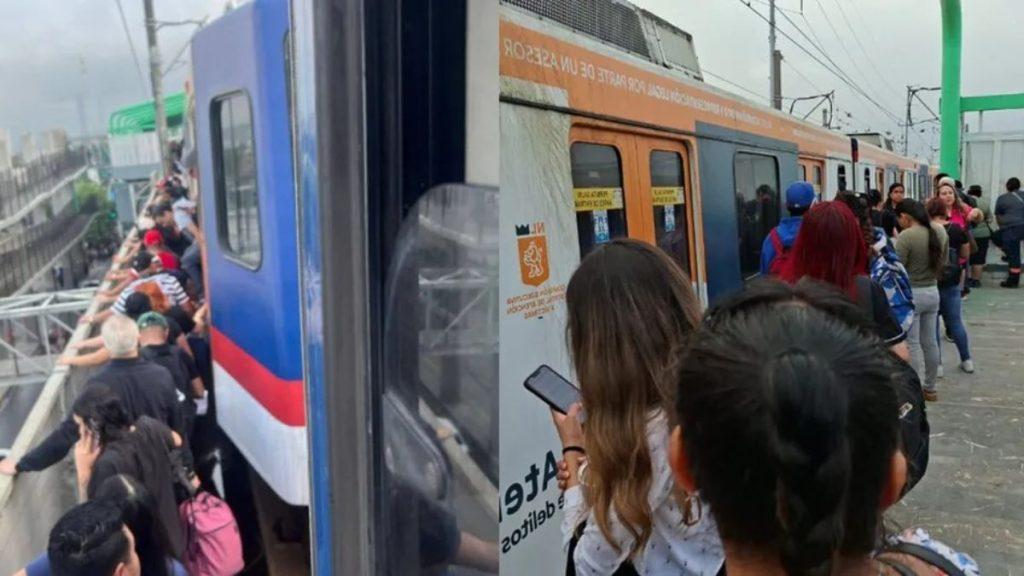 Pasajeros Caminan Por Las Vías Tras Falla En Línea 1 Del Metro 