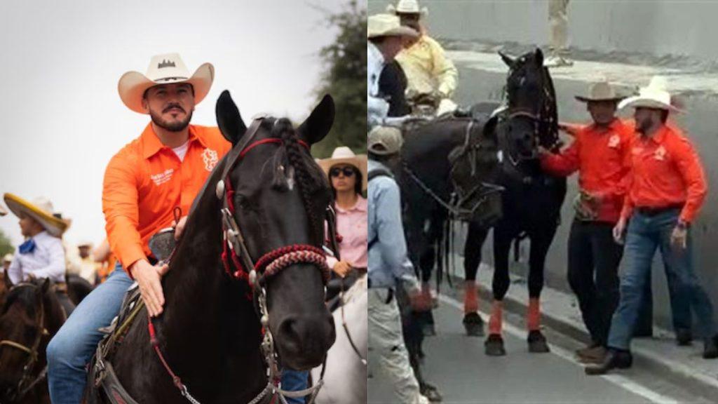 Caballo De Samuel García Se Desmaya | Nl Urbano