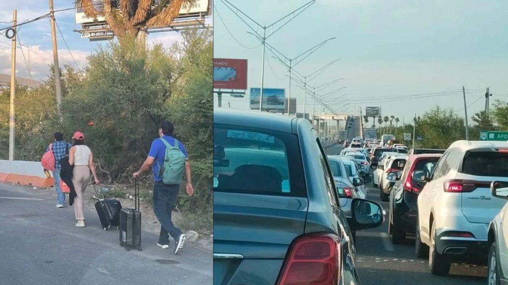Caos-vial-afecto-a-turistas | Nl Urbano Viajeros Caminan 2 Kilometros Hacia El Aeropuerto | Nl Urbano