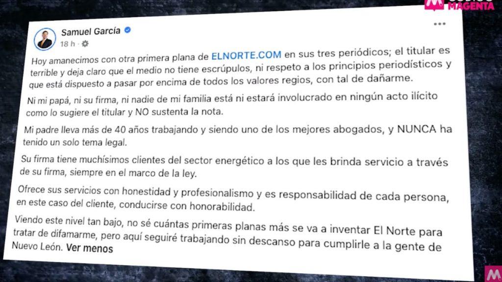 Justificación De Samuel García | Nl Urbano